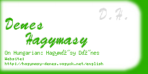 denes hagymasy business card